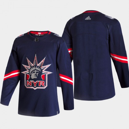 New York Rangers Blank 2020-21 Reverse Retro Authentic Shirt - Mannen